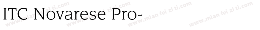 ITC Novarese Pro字体转换